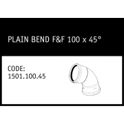 Marley Rubber Ring Joint Plain Bend F&F 100 x 45° - 1501.100.45